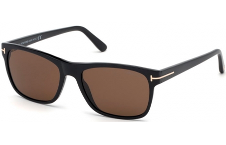 Gafas de Sol - Tom Ford - GIULIO FT0698 - 01J  POLISHED BLACK // BROWN