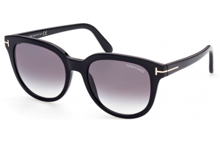 Sunglasses - Tom Ford - OLIVIA-02 FT0914 - 01B  SHINY BLACK // GREY GRADIENT