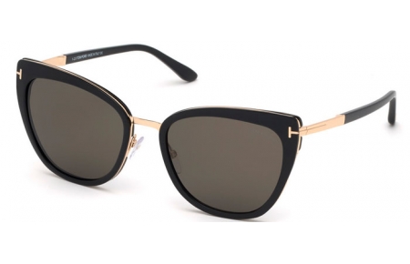 Gafas de Sol - Tom Ford - SIMONA FT0717 - 01A  POLISHED BLACK // GREY