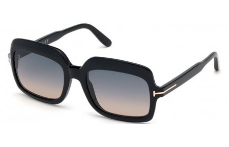 Sunglasses - Tom Ford - WALLIS FT0688 - 01B  POLISHED BLACK // GREY GRADIENT