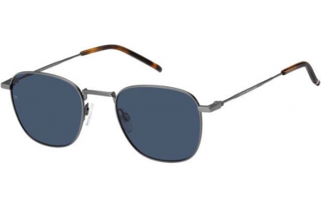 Gafas de Sol - Tommy Hilfiger - TH 1873/S - R80 (KU) MATTE DARK RUTHENIUM // BLUE GREY