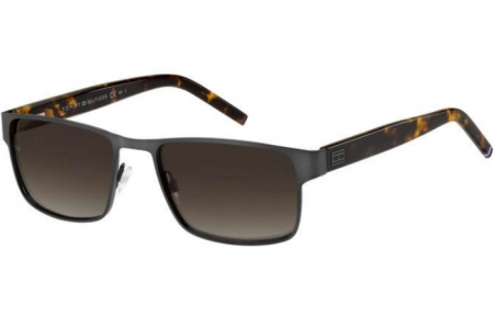 Gafas de Sol - Tommy Hilfiger - TH 1974/S - SVK (HA) MATTE RUTHENIUM BLACK // BROWN GRADIENT