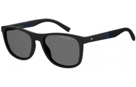 Lunettes de soleil - Tommy Hilfiger - TH 2042/S - 003 (M9) MATTE BLACK // GREY POLARIZED