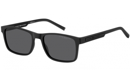 Lunettes de soleil - Tommy Hilfiger - TH 2089/S - 003 (M9) MATTE BLACK // GREY POLARIZED
