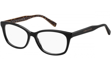 Lunettes de vue - Tommy Hilfiger - TH 2108 - 7YQ BLACK PATTERNED BROWN