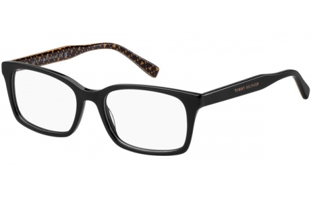 Lunettes de vue - Tommy Hilfiger - TH 2109 - 7YQ BLACK PATTERNED BROWN