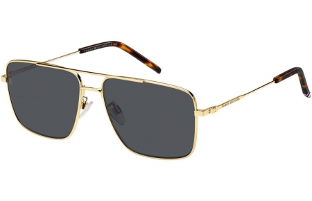 Lunettes de soleil - Tommy Hilfiger - TH 2110/S - J5G (IR) GOLD // GREY