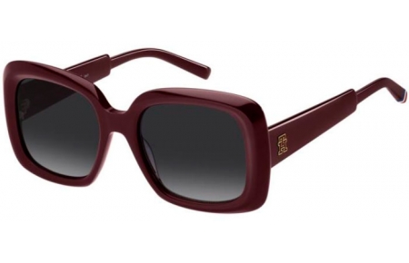 Sunglasses - Tommy Hilfiger - TH 2208/S - LHF (9O) BURGUNDY // DARK GREY GRADIENT