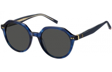 Lunettes de soleil - Tommy Hilfiger - TH 2212/S - IPR (IR) HAVANA BLUE // GREY