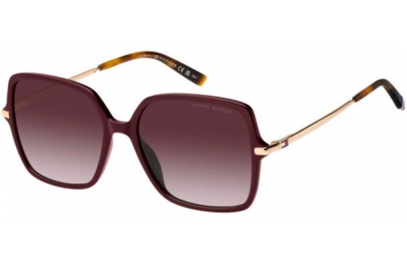 Lunettes de soleil - Tommy Hilfiger - TH 2220/S - LHF (3X) BURGUNDY // PINK GRADIENT