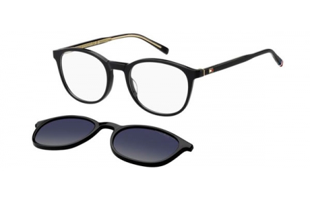 Frames - Tommy Hilfiger - TH 2268/C - 807 (Z7) BLACK // CLEAR + CLIP ON  BLUE GRADIENT POLARIZED
