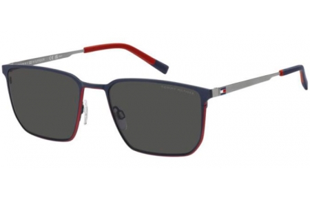 Sunglasses - Tommy Hilfiger - TH 2272/S - WIR (IR) MATTE BLUE RED // GREY