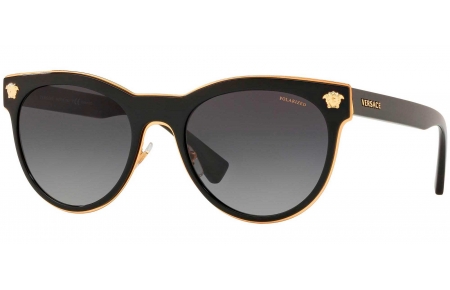 Gafas de Sol - Versace - VE2198 MEDUSA CHARM - 1002T3 BLACK // GREY GRADIENT POLARIZED
