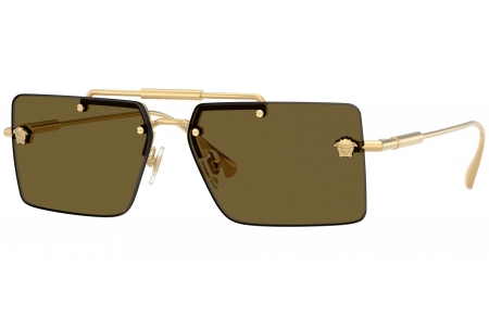 Gafas de Sol - Versace - VE2245 - 100273  GOLD // DARK BROWN