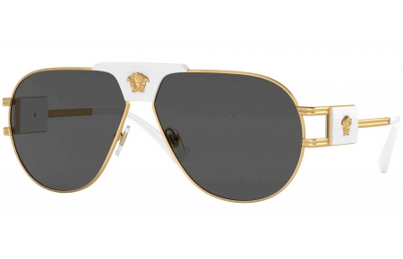 Gafas de Sol - Versace - VE2252 - 147187  GOLD // DARK GREY