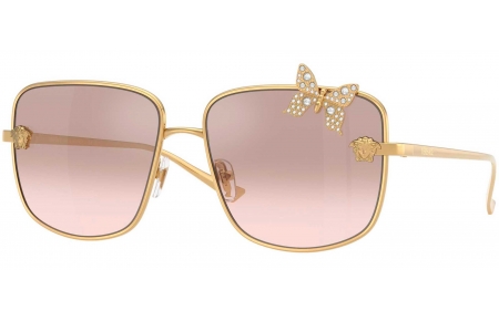Gafas de Sol - Versace - VE2282 - 10028Z  GOLD // LIGHT BROWN GRADIENT MIRROR SILVER