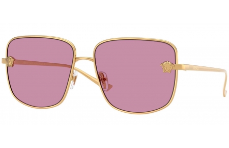 Gafas de Sol - Versace - VE2282 - 1002AK  GOLD // DARK VIOLET MIRROR INSIDE SILVER