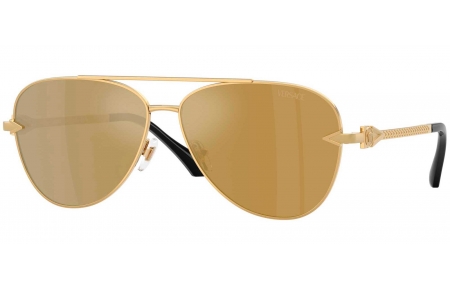 Gafas de Sol - Versace - VE2283 - 10027I  GOLD // BROWN MIRROR GOLD