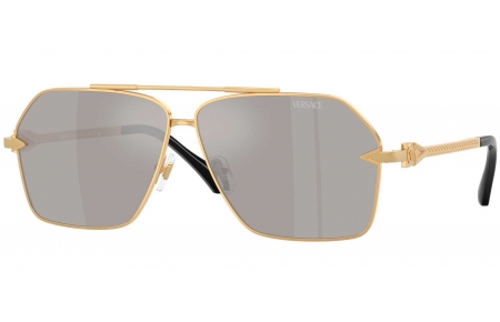 Gafas de Sol - Versace - VE2284 - 10026G  GOLD // LIGHT GREY MIRROR SILVER