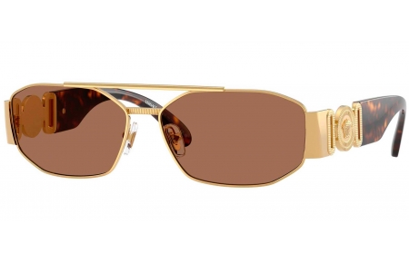 Gafas de Sol - Versace - VE2287 - 100273  GOLD // DARK BROWN