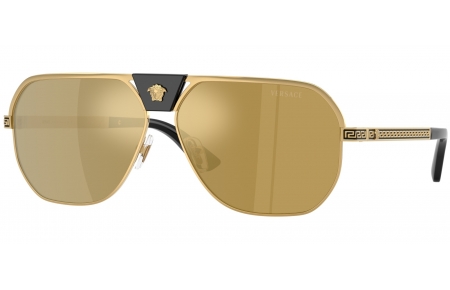Gafas de Sol - Versace - VE2294 - 10025A  GOLD // BROWN GOLD MIRROR