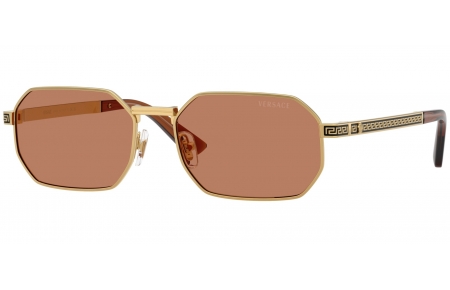 Gafas de Sol - Versace - VE2297 - 100273  GOLD // BROWN