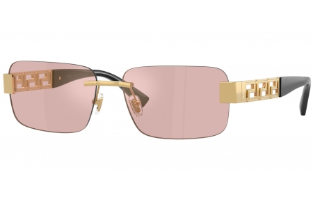 Gafas de Sol - Versace - VE2298 - 10021T  GOLD // PINK GOLD MIRROR