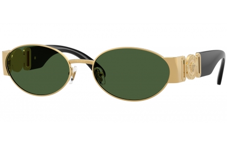 Gafas de Sol - Versace - VE2299 - 100271  GOLD // DARK GREEN