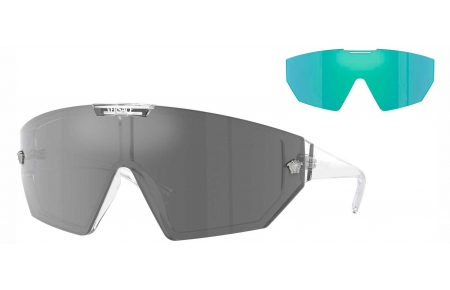 Gafas de Sol - Versace - VE4461 - 148/6V CRYSTAL // BLACK MIRROR GREY+VIOLET MIRROR BLUE