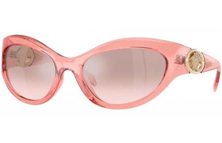 Gafas de Sol - Versace - VE4485 - 53228Z  TRANSPARENT PINK // LIGHT BROWN GRADIENT SILVER MIRROR