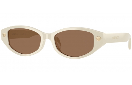 Gafas de Sol - Versace - VE4512D - 554473  WHITE TALC // DARK BROWN
