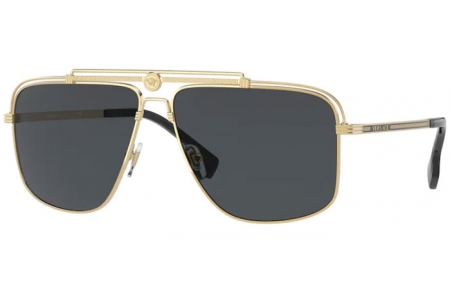 Sunglasses - Versace - VE2242 - 100287 GOLD // DARK GREY
