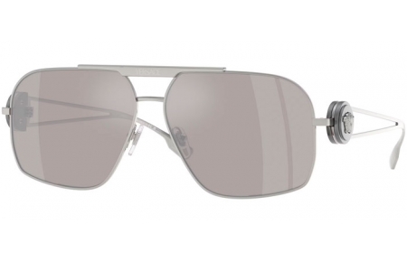 Sunglasses - Versace - VE2269 - 10006G  SILVER // LIGHT GREY MIRROR SILVER