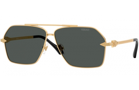 Sunglasses - Versace - VE2284 - 100287  GOLD // DARK GREY