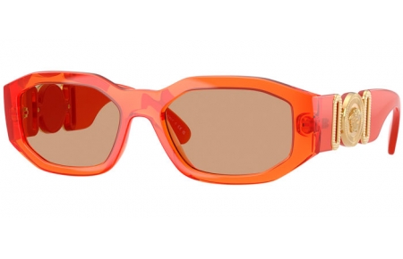 Gafas de Sol - Versace - VE4361 - 552763  TRANSPARENT PAPAYA // LIGHT BROWN
