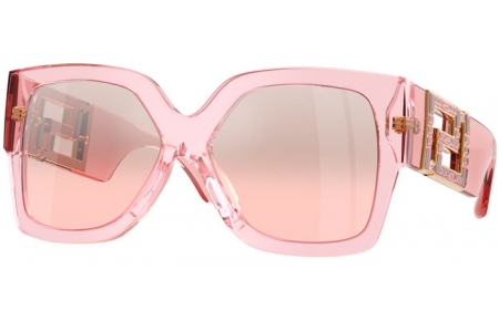 Sunglasses - Versace - VE4402 - 54727E  TRANSPARENT PINK // LIGHT PINK MIRROR SILVER GRADIENT