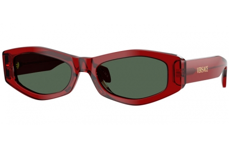 Gafas de Sol - Versace - VE4487 - 551271  TRANSPARENT RED BORDEAUX // DARK GREEN