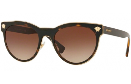 Sunglasses - Versace - VE2198 MEDUSA CHARM - 125213 DARK HAVANA // BROWN GRADIENT