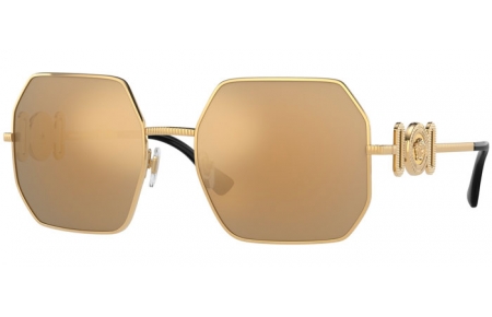 Gafas de Sol - Versace - VE2248 - 10027P GOLD // BROWN MIRROR GOLD