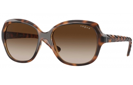 Gafas de Sol - Vogue eyewear - VO2871S - 150813 STRIPED DARK HAVANA // BROWN GRADIENT
