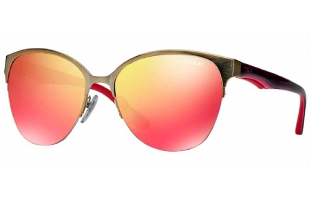 Gafas de Sol - Vogue eyewear - VO3919S - 848/6Q BRUSHED PALE GOLD // RED MULTILAYER