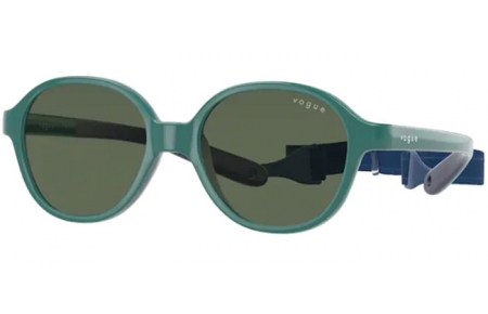 Frames Junior - Vogue Eyewear Junior - VJ2012 - 297571 GREEN ON RUBBER DARK BLUE // DARK GREEN