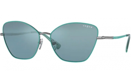 Sunglasses - Vogue - VO4197S - 548/E3 TOP GREEN GUNMETAL // LIGHT BLUE EXTERNAL AV