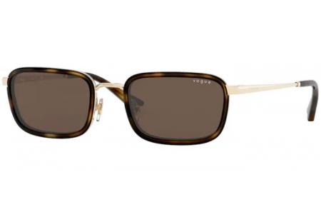 Gafas de Sol - Vogue eyewear - VO4166S - 848/73 PALE GOLD HAVANA // DARK BROWN