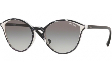 Lunettes de soleil - Vogue eyewear - VO5255S - 269411 TOP BLACK TEXTURE WHITE // GREY GRADIENT