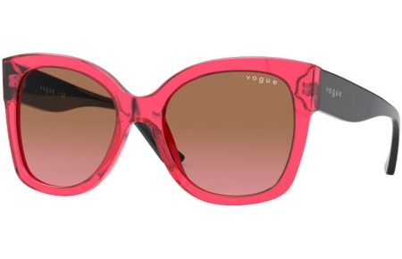 Lunettes de soleil - Vogue eyewear - VO5338S - 283114 TRANSPARENT CHERRY // VIOLET BROWN GRADIENT