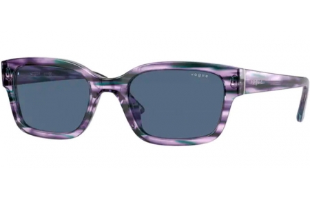 Sunglasses - Vogue eyewear - VO5357S - 286680 PURPLE STRIPED GREEN // DARK BLUE