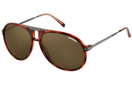 Sunglasses - Carrera - CARRERA 56 - X9V (DS) BLONDE HAVANA DARK RUTHEINIUM // BROWN POLARIZED