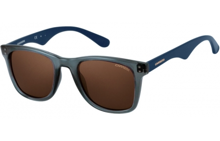 Lunettes de soleil - Carrera - CARRERA 6000/L (LARGE) - 2R1 (E4) GREY TRANSPARENT BLUE // BROWN