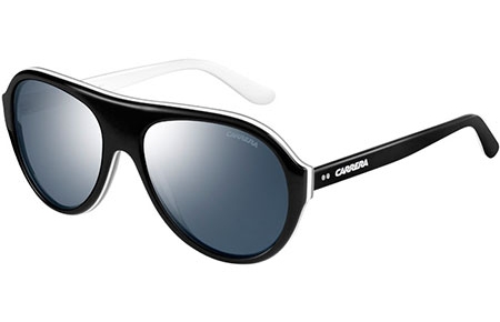 Sunglasses - Carrera - CARRERA 84/S - 4IZ (W7) BLACK WHITE GREY // GREY MIRROR SILVER